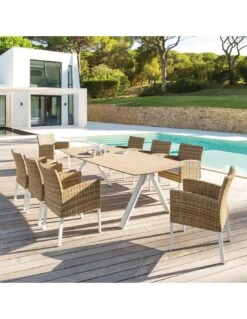 Table De Jardin Barcelone Rectangulaire - Aluminium Et ECP -Produits De Jardin table de jardin barcelone rectangulaire aluminium et ecp 4