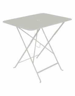 Table De Jardin Bistro 77 X 57 Cm - Métal Pliante Rectangle - Rose Praline