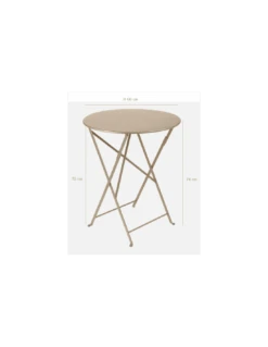 Table De Jardin Bistro D.60 Cm - Métal Ronde Pliante - Ocre Rouge -Produits De Jardin table de jardin bistro d60 cm metal ronde pliante 7