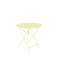 Table De Jardin Bistro D.77 Cm - Ronde Pliante Métal - Rose Praline