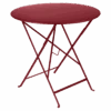 Table De Jardin Bistro D.77 Cm - Ronde Pliante Métal - Piment -Produits De Jardin table de jardin bistro d77 cm ronde pliante metal 5