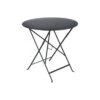 Table De Jardin Bistro D.77 Cm - Ronde Pliante Métal - Carbone -Produits De Jardin table de jardin bistro d77 cm ronde pliante metal carbone