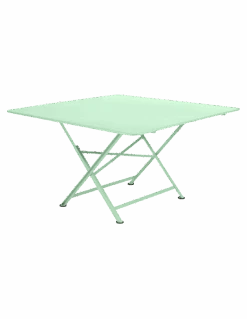 Table De Jardin Cargo 128 X 128 Cm - Métal Carrée - Vert Opaline