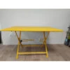 Table De Jardin Cargo 128x90 Cm En Métal Rectangle Pliante - Miel -Produits De Jardin table de jardin cargo 128x90 cm en metal rectangle pliante miel