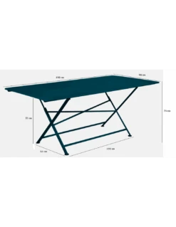 Table De Jardin Cargo 190x90 Cm - Métal Rectangle Pliante - Citron Givré -Produits De Jardin table de jardin cargo 190x90 cm metal rectangle 1