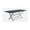 Table De Jardin Cargo 190x90 Cm - Métal Rectangle Pliante - Carbone