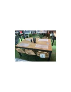 Table De Jardin COME 160/240 X 100 Cm -- Graphite / Oak -Produits De Jardin table de jardin come 160240 x 100 cm graphite oak graphite oak 3