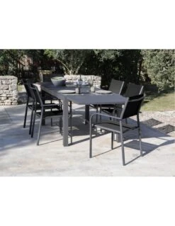 Table De Jardin Extensible Alice - Aluminium Graphite - 140 / 240 -Produits De Jardin table de jardin extensible alice aluminium graphite 140 240 1
