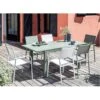 Table De Jardin GENES Extensible L.110/170 X H.70 Cm - Aluminium - Vert
