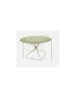 Table De Jardin Montmartre D.117 Cm - Métal Ronde - Carbone -Produits De Jardin table de jardin montmartre d117 cm metal ronde carbone 2