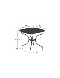 Table De Jardin Opéra Carronde Carrée 82 X 82 Cm - Acier - Cactus -Produits De Jardin table de jardin opera carronde carree 82 x 82 cm acier 4