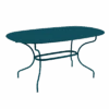 Table De Jardin Opéra Ovale 160 X 90 Cm - Métal Acier - Bleu Acapulco -Produits De Jardin table de jardin opera ovale 160 x 90 cm metal acier bleu acapulco
