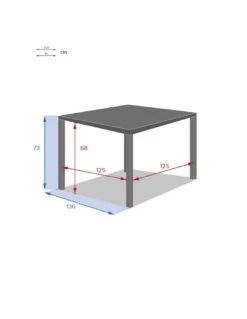 Table De Jardin Piazza Carrée 8 Personnes - Aluminium -Produits De Jardin table de jardin piazza carree 8 personnes aluminium 4
