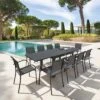Table De Jardin Piazza Extensible 10 Places - Aluminium Graphite -Produits De Jardin table de jardin piazza extensible 10 places aluminium