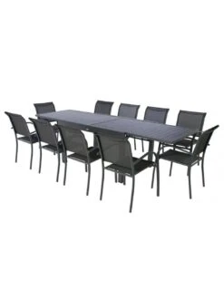 Table De Jardin Piazza Extensible 10 Places - Aluminium Graphite -Produits De Jardin table de jardin piazza extensible 10 places aluminium 2