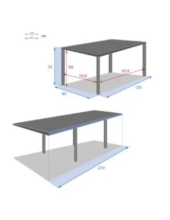 Table De Jardin Piazza Extensible 10 Places - Aluminium Graphite -Produits De Jardin table de jardin piazza extensible 10 places aluminium 6