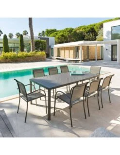 Table De Jardin Piazza Fixe - 8 Places - Aluminium Graphique -Produits De Jardin table de jardin piazza fixe 8 places aluminium graphique 4