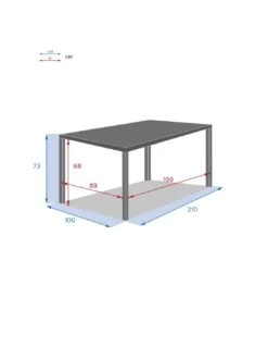 Table De Jardin Piazza Fixe - 8 Places - Aluminium Graphique -Produits De Jardin table de jardin piazza fixe 8 places aluminium graphique 5