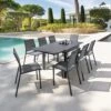 Table De Jardin Piazza Graphite Extensible 8 Places - Aluminium