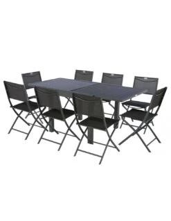 Table De Jardin Piazza Graphite Extensible 8 Places - Aluminium -Produits De Jardin table de jardin piazza graphite extensible 8 places aluminium 4