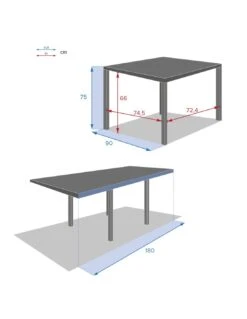 Table De Jardin Piazza Graphite Extensible 8 Places - Aluminium -Produits De Jardin table de jardin piazza graphite extensible 8 places aluminium 5