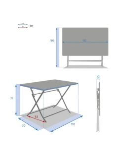 Table De Jardin Rectangle Greensboro Pliante 4 Places - Jade -Produits De Jardin table de jardin rectangle greensboro pliante 4 places jade 3