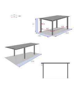 Table De Jardin Allure Extensible 10 Places - Aluminium Imprimé Effet Bois -Produits De Jardin table extensible allure 10 places aluminium imprime effet bois 1 9