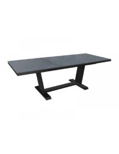 Table Extensible Amber - 180/240x100x76 Alu/HPL - Graphite/Ardoise