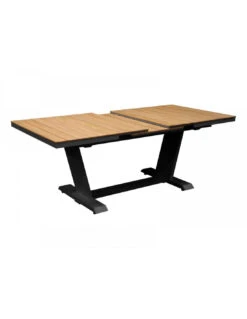 Table Extensible Amber - 180/240x100x76 Alu/TECK FSC 100% - Graphite/Teck -Produits De Jardin table extensible amber 180240x100x76 aluteck fsc 100 graphiteteck 2