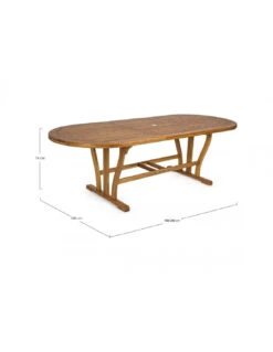 Table Ovale Extensible Acacia Noémi 180/240 X 100cm -Produits De Jardin table ovale extensible acacia noemi 180240 x 100cm 1 5