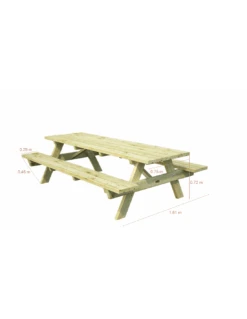 Table Pique-nique Ruby 24 239x161x72 Cm -Produits De Jardin table pique niques ruby 24 239x161x72 cm 2
