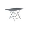 Table Pliante Bistro 117 X 77 Cm - Métal Pliante Rectangle - Carbone