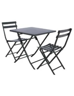 Table Pliante Carrée Greensboro 2 Places - Graphite -Produits De Jardin table pliante carree greensboro 2 places graphite 3