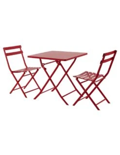 Table Pliante Carrée Greensboro 2 Places - Groseille -Produits De Jardin table pliante carree greensboro 2 places groseille 3