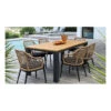 Table Torino 180x100 Cm -Aluminium/Teck - Graphite/Teck -Produits De Jardin table torino 180x100 cm aluminiumteck graphiteteck