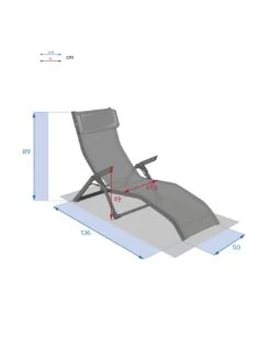Transat Basculant Decima - Aluminium Et Texaline - Graphite / Anthracite -Produits De Jardin transat basculant decima aluminium et texaline graphite anthracite 1 6