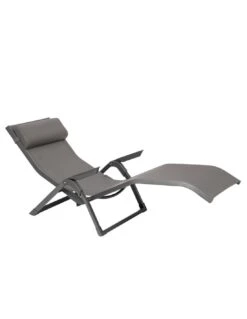 Transat Basculant Decima - Aluminium Et Texaline - Noisette / Praline -Produits De Jardin transat basculant decima aluminium et texaline noisette praline 2