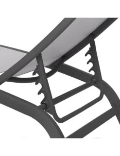 Transat Bonao 4 Positions - Aluminium Et Texaline - Graphite / Galet -Produits De Jardin transat bonao 4 positions aluminium et texaline graphite galet 4