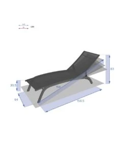 Transat Bonao 4 Positions - Aluminium Et Texaline - Silver / Taupe -Produits De Jardin transat bonao 4 positions aluminium et texaline silver taupe 4
