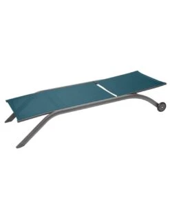 Transat De Jardin Milenio - 5 Positions - Aluminium Et Texaline - Graphite / Bleu Canard -Produits De Jardin transat de jardin milenio 5 positions aluminium et texaline graphite bleu canard 2