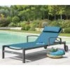 Transat De Jardin Ocala 4 Positions Aluminium Et Texaline - Graphite / Bleu Canard -Produits De Jardin transat de jardin ocala 4 positions aluminium et texaline