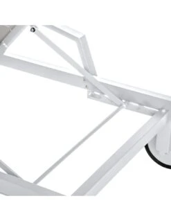 Transat De Jardin Ocala 4 Positions Aluminium Et Texaline - Blanc Et Noisette -Produits De Jardin transat de jardin ocala 4 positions aluminium et texaline 11