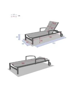Transat De Jardin Ocala 4 Positions Aluminium Et Texaline - Graphite / Anthracite -Produits De Jardin transat de jardin ocala 4 positions aluminium et texaline 18