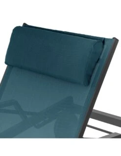 Transat De Jardin Ocala 4 Positions Aluminium Et Texaline - Graphite / Bleu Canard -Produits De Jardin transat de jardin ocala 4 positions aluminium et texaline 3