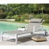 Transat De Jardin Ocala 4 Positions Aluminium Et Texaline - Blanc Et Noisette -Produits De Jardin transat de jardin ocala 4 positions aluminium et texaline 7