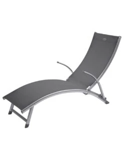 Transat Pliant Samba - 4 Positions - Aluminium Anodisé - Ardoise