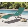 Transat Pliant Samba - 4 Positions - Aluminium Anodisé - Emeraude -Produits De Jardin transat pliant samba 4 positions aluminium anodise emeraude