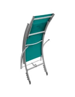 Transat Pliant Samba - 4 Positions - Aluminium Anodisé - Emeraude -Produits De Jardin transat pliant samba 4 positions aluminium anodise emeraude 2