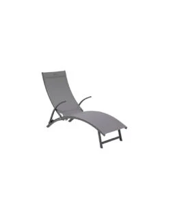 Transat Pliant Samba - 4 Positions - Aluminium Anodisé - Graphite / Anthracite -Produits De Jardin transat pliant samba 4 positions aluminium anodise graphite anthracite 1 4