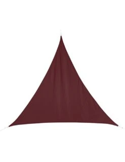 Voile D'ombrage Curacao Triangulaire 2 X 2 X 2 M - Polyester - Bordeaux -Produits De Jardin voile d ombrage curacao triangulaire 2 x 2 x 2 m polyester 1 18